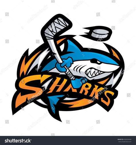 Sharks Character Hockey Sport Mascot Logo Stock Vector (Royalty Free) 656934448 | Shutterstock