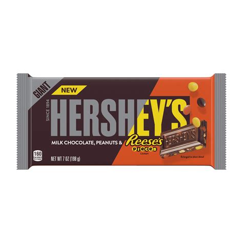 Hershey's, Milk Chocolate with Reese's Pieces Candy Bar, 7 Oz. - Walmart.com - Walmart.com