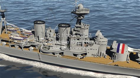 HMS Hood 1937 - British Battlecruiser - Battleship Book and Renders ...