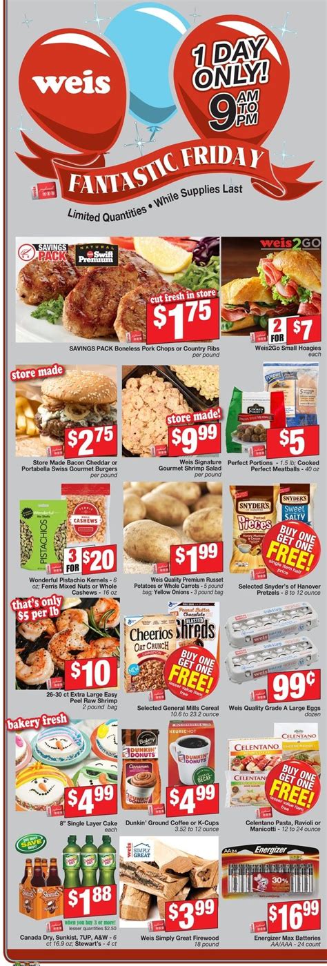 Weis Markets Fantastic Friday Flyer August 19 - August 21, 2022 3 Day ...