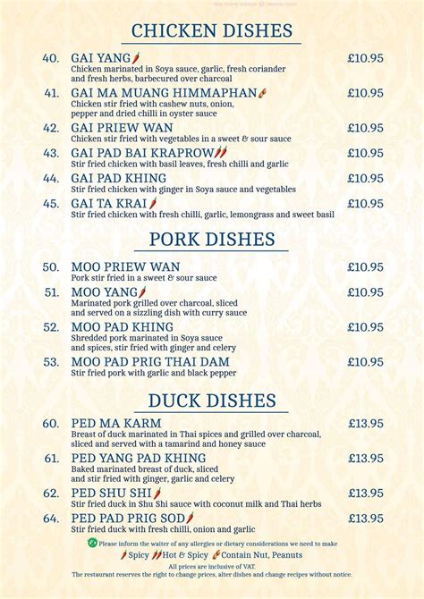 Menu at Thai Orchid restaurant, Maidenhead, 2 Ray Mead Rd