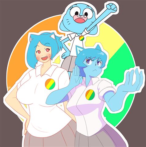 The Holy Trinity of blue cat mom by theycallhimcake | The Amazing World Of Gumball | Know Your Meme