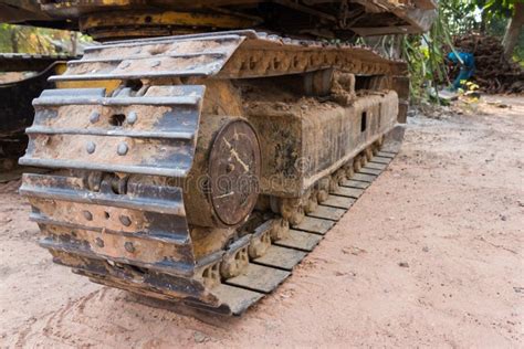 Excavator tracks stock image. Image of dirt, work, tractor - 113525729