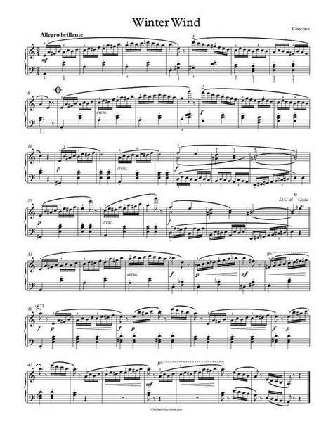 Free Piano Sheet Music – Winter Wind – Giuseppe Concone | Piano sheet, Piano sheet music, Piano ...