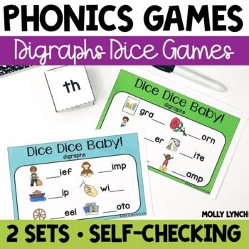 Phonics Digraphs Game | Printable Phonics Digraph Games Kinder, 1st & 2nd