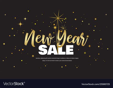 Happy new year sale Royalty Free Vector Image - VectorStock