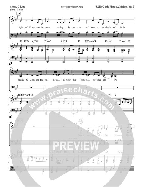 Speak O Lord Sheet Music PDF (Laura Story / Keith & Kristyn Getty) - PraiseCharts