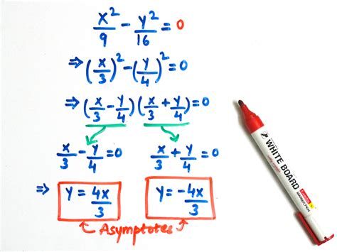 How to Find the Equations of the Asymptotes of a Hyperbola