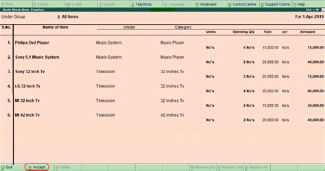 How to Create Stock Items in Tally ERP 9 - ncert books