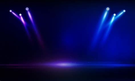 Premium Vector | Magenta blue lights on the stage light floodlights vector design