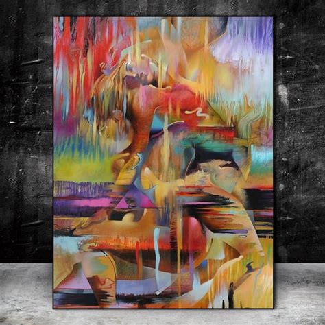 Abstract Figure Fine Art Painting by Timothy M Parker Printed on Canvas ...