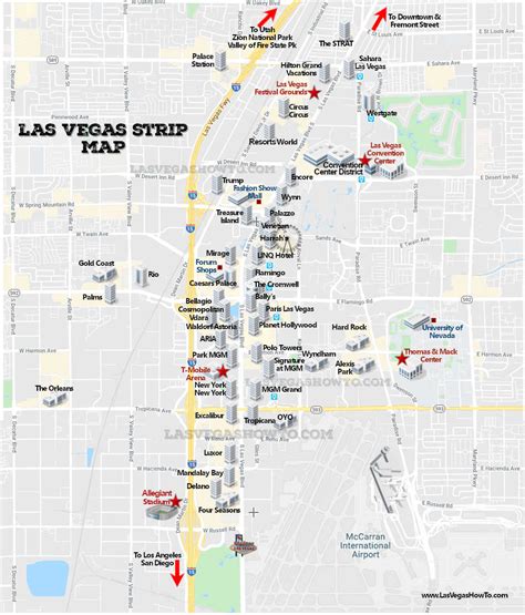 Printable Las Vegas Strip Map - Ultimate Printable Calendar Collection