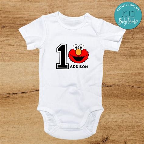 Elmo First Birthday bodysuit | Bobotemp