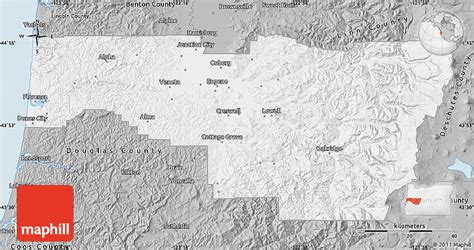 Gray Map of Lane County