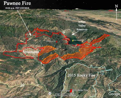 Pawnee Fire in Lake County, California continues to spread east and south. - Wildfire Today