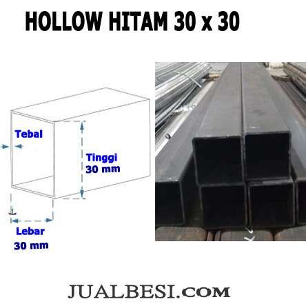 Besi Hollow Hitam 30x30x1.5 - PT. SAHABAT ANA GRUP