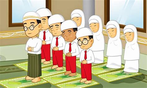 Sketsa Gambar Orang Sholat Animasi Ppt Gerak - IMAGESEE