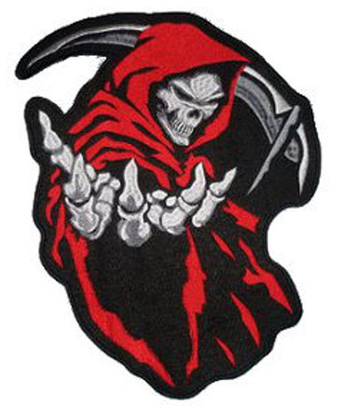 Grim Reaper Embroidered Back Patch 26cm X 35cm and 24cm X 31cmsee Sizes - Etsy