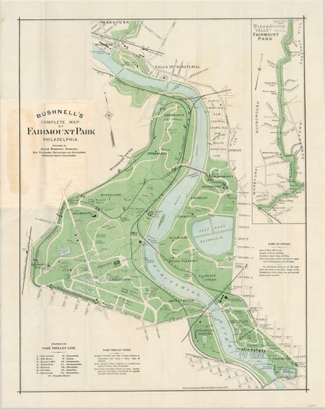 Bushnell’s Map of Fairmount Park Philadelphia – Curtis Wright Maps