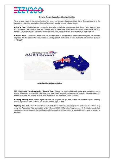 How to file an Australian Visa Application by ezzy2go - Issuu