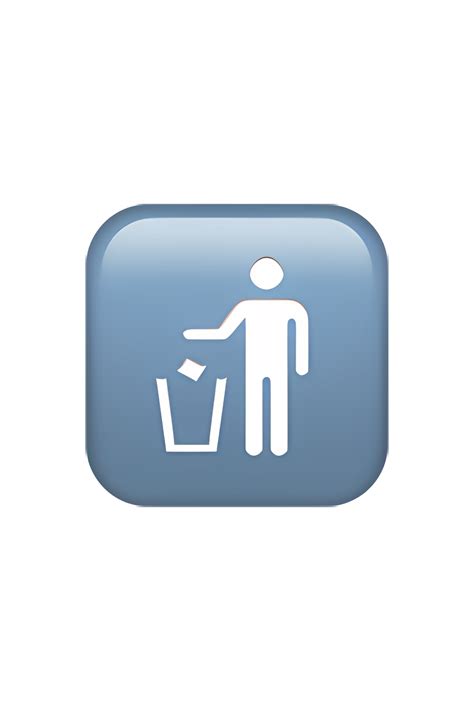 🚮 Litter In Bin Sign Emoji in 2023 | Emoji, Ios emoji, Litter