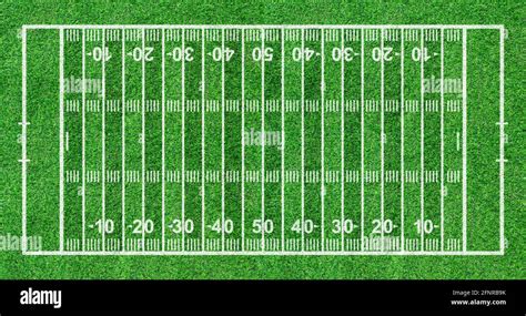 American football field, Green grass texture. Top view Stock Photo - Alamy