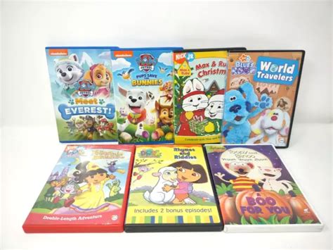 NICK JR. NICKELODEON DVD Lot of 7 Max & Ruby, Paw Patrol, Dora the ...