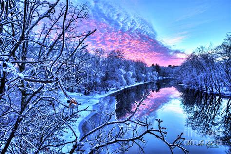 Concord River sunset Photograph by John Sandiford