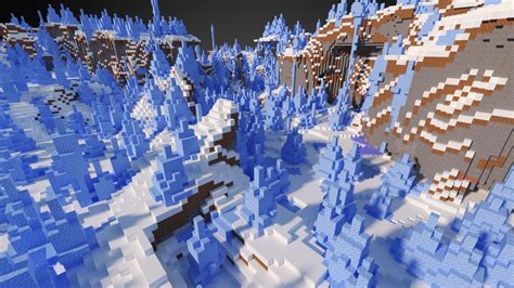 3D model Minecraft Ice Spikes Biome VR / AR / low-poly | CGTrader