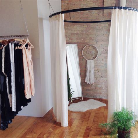 DIY Suspended Fitting Room for Boutique