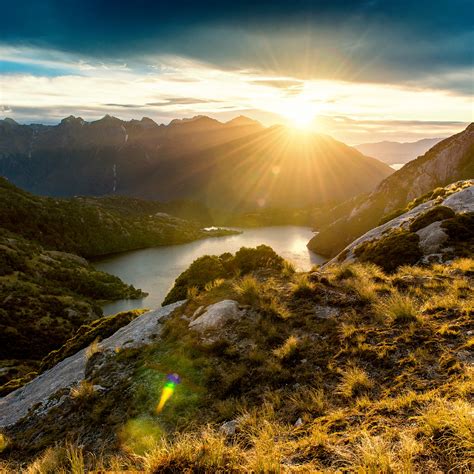 Fiordland Wallpaper 4K, New Zealand, Sunrise