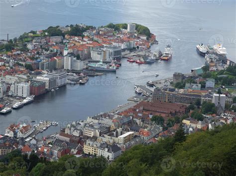 the city of Bergen and the fjords of norway 16730545 Stock Photo at ...