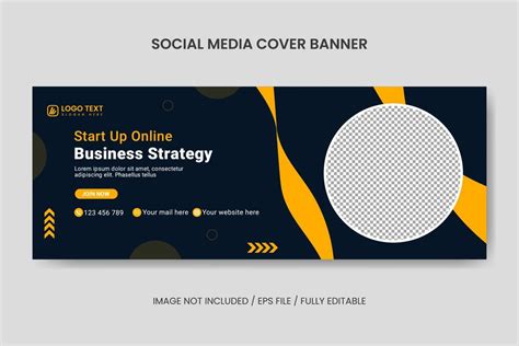 Creative Start-Up online Business Strategy social media facebook cover template, web banner ...