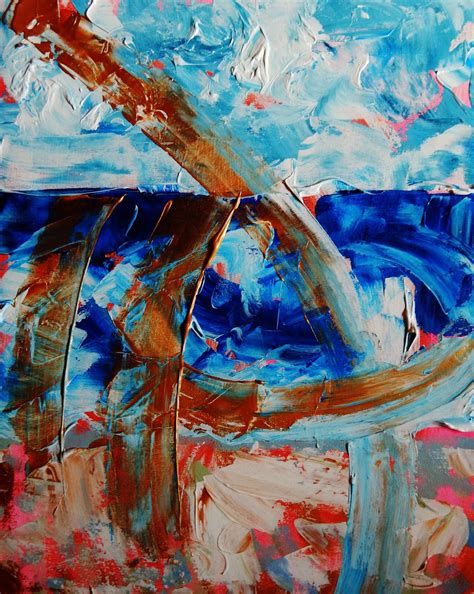 Patti Friday: Beach Landscape Abstract Paintings: Organic Disruptive Bold