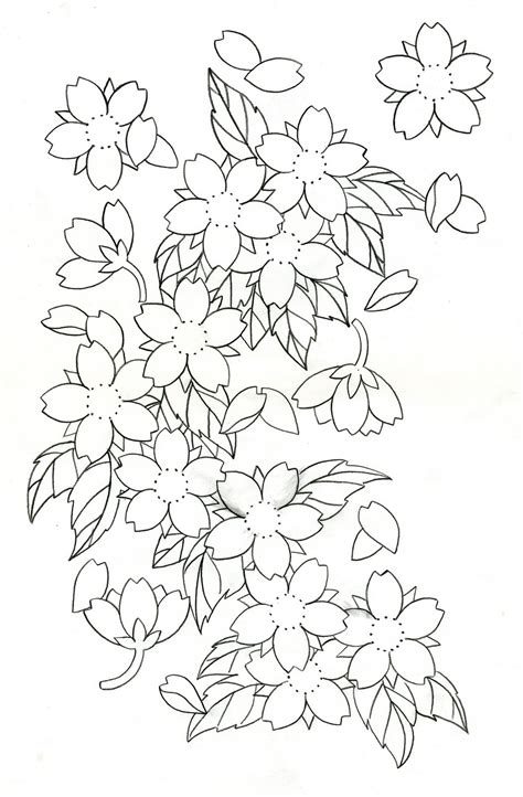 Cherry Blossom Drawing Outline at GetDrawings | Free download