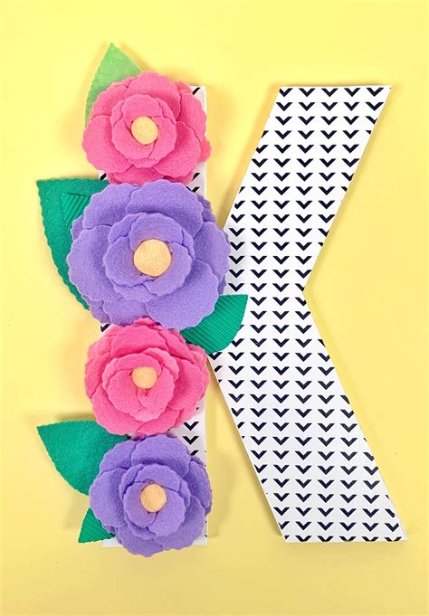 DIY Floral Monogram Letters - Happiness is Homemade