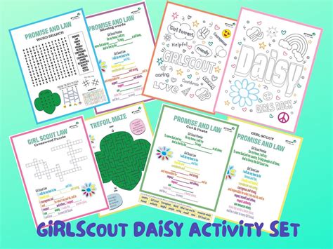 Girl Scout Daisy Activity Set Daisy Troop Meeting Coloring - Etsy