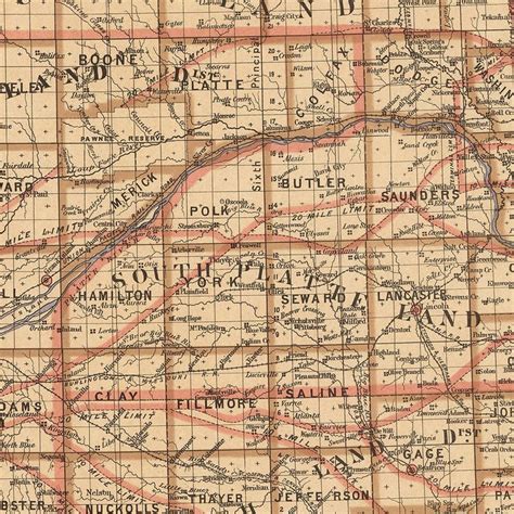 Nebraska State Map from 1876 | Nebraska state, Nebraska, State map