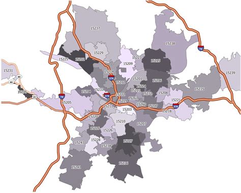 Pittsburgh Zip Code Map - GIS Geography