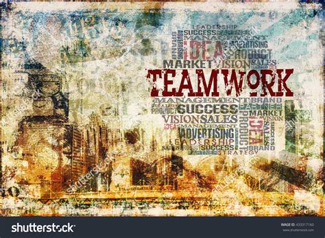 Teamwork Word Cloud Concept Background Stock Illustration 433317160 ...