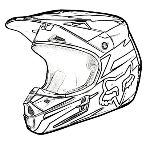 Dirt Bike Helmet Coloring Pages — Allmadecine Weddings Sketch Coloring ...