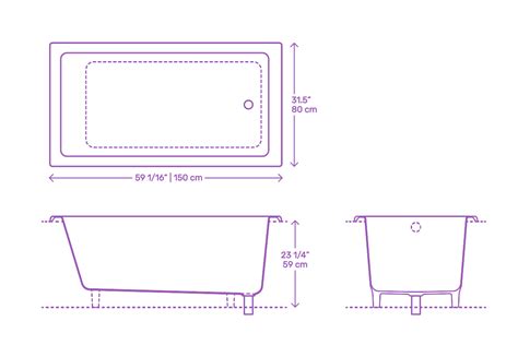 Bathtubs | Baths Dimensions & Drawings | Dimensions.Guide