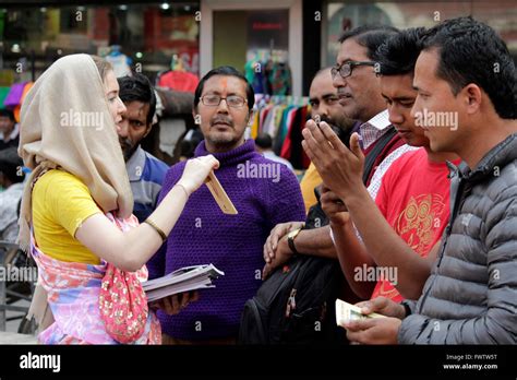 ISKCON devotees belonging to Russia performing bhajan on the streets Stock Photo, Royalty Free ...