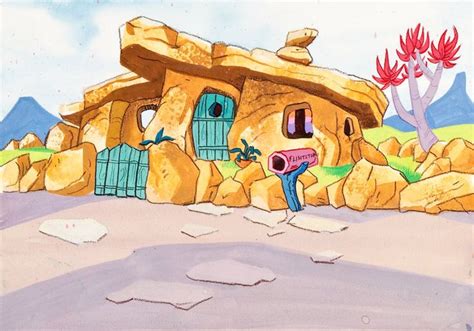 The Flintstones House Stock Key Background Animación | Lote # 92408 | Subastas de patr… | Plano ...