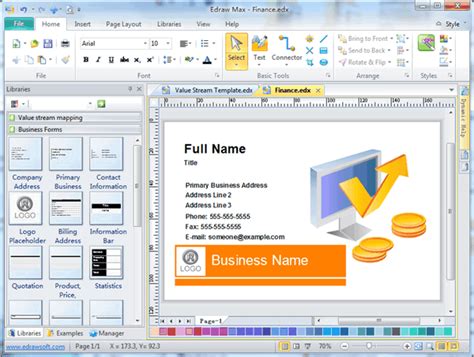 Design software for business cards - nanofer