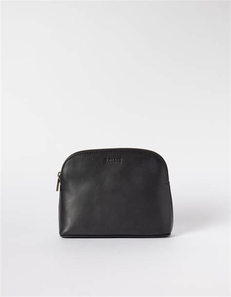 Cosmetic Bag - Black Classic Leather