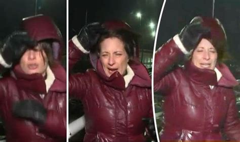 WATCH: ITV presenter BATTERED by Storm Barbara during live TV weather ...