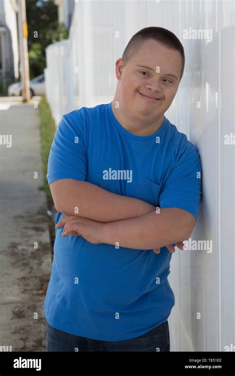 Teen with Down Syndrome Stock Photo - Alamy