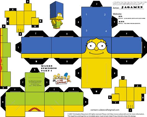 Simpsons Papercraft Part 1 Of 2 Montar Pinterest - Printable ...