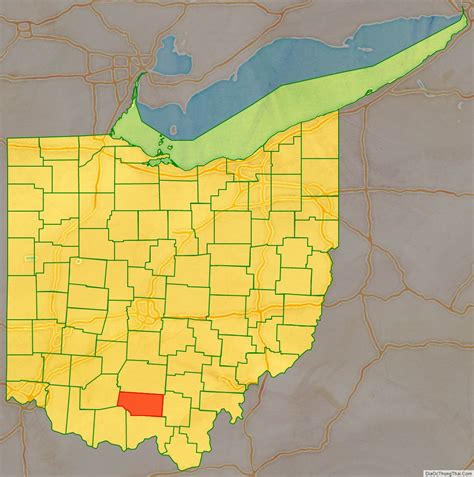 Map of Pike County, Ohio